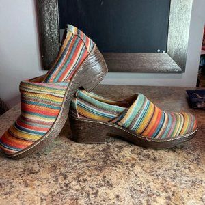 B.O.C. Nadiyya Peggy Stripped clog shoes